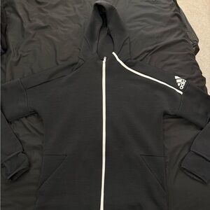 Adidas Black Hoodie with White Logo